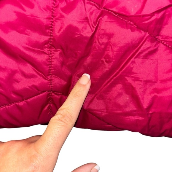 Barbour Gangway Quilted Zip Puffer Coat Jacket Women’s 6 Fuchsia Deep Pink Navy - Picture 13 of 14